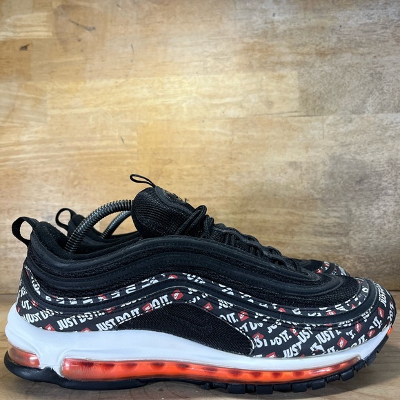 Nike Shoes - Nike Air Max 97 JUST DO IT Reflective Womens Size 12 Shoes Sneakers Black White